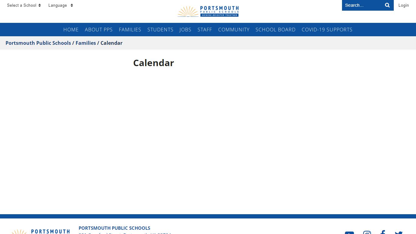 Calendar - Portsmouth Public Schools
