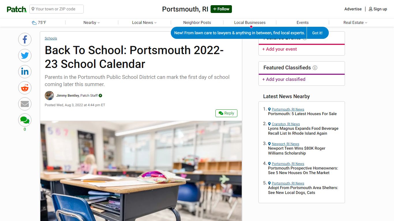 Back To School: Portsmouth 2022-23 School Calendar